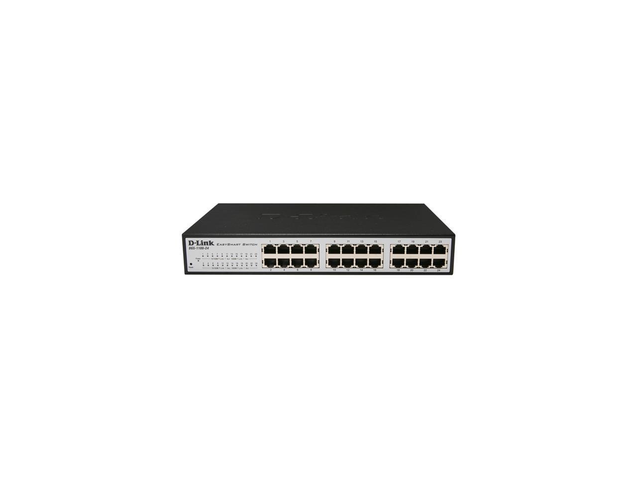 D-Link 24-Port EasySmart Gigabit Ethernet Switch - Lifetime Warranty (DGS-1100-24)