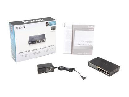 D-Link DES-1005P Network - Switches 5-Port Switch with one PoE Port