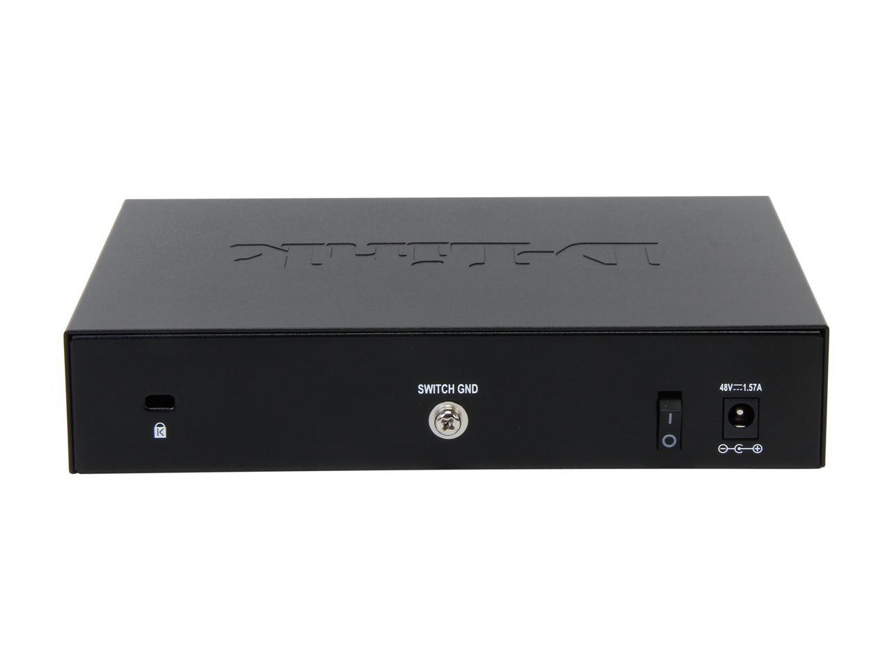 D-Link 8-Port EasySmart Gigabit PoE Ethernet Switch - Lifetime Warranty (DGS-1100-08P)