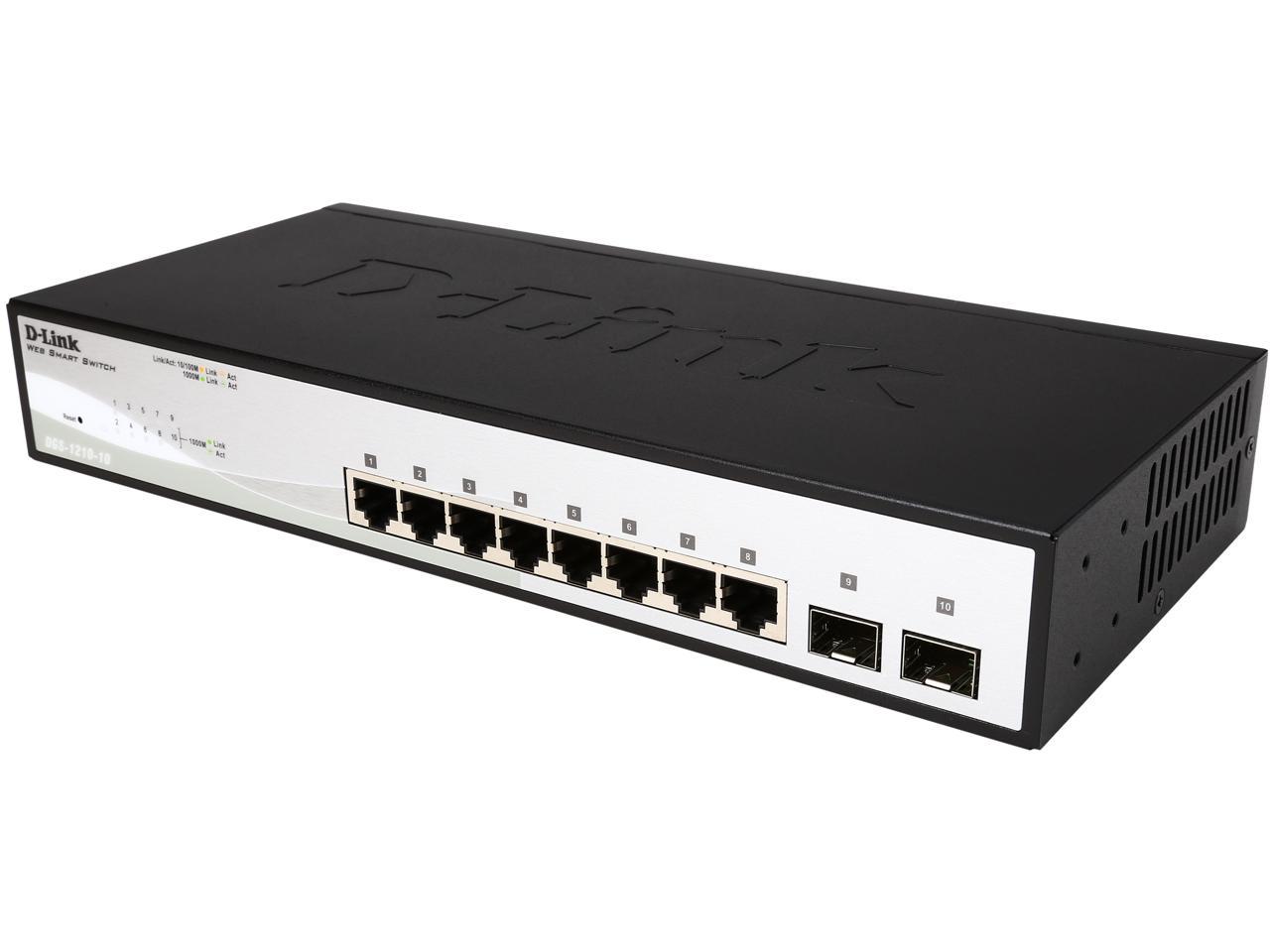 D-Link DGS-1210-10 10-port Gigabit Web Smart Switch Including 2 Gigabit SFP Ports