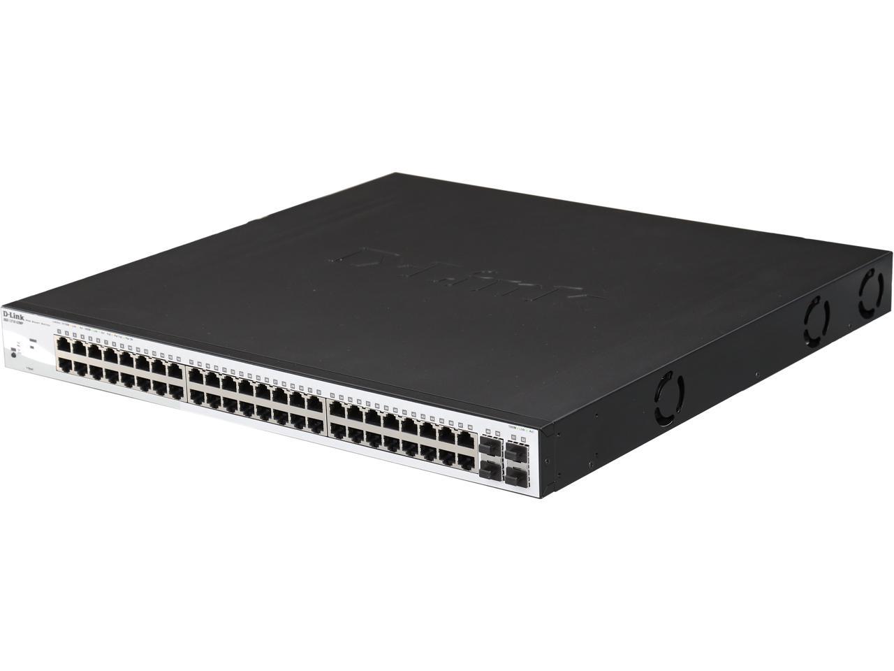 D-Link DGS-1210-52MP 52-Port Gigabit Web Smart PoE Switch Including 4 Gigabit SFP Ports