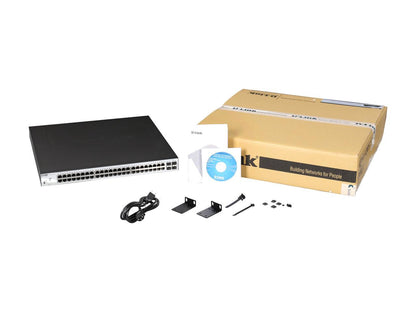 D-Link DGS-1210-52MP 52-Port Gigabit Web Smart PoE Switch Including 4 Gigabit SFP Ports