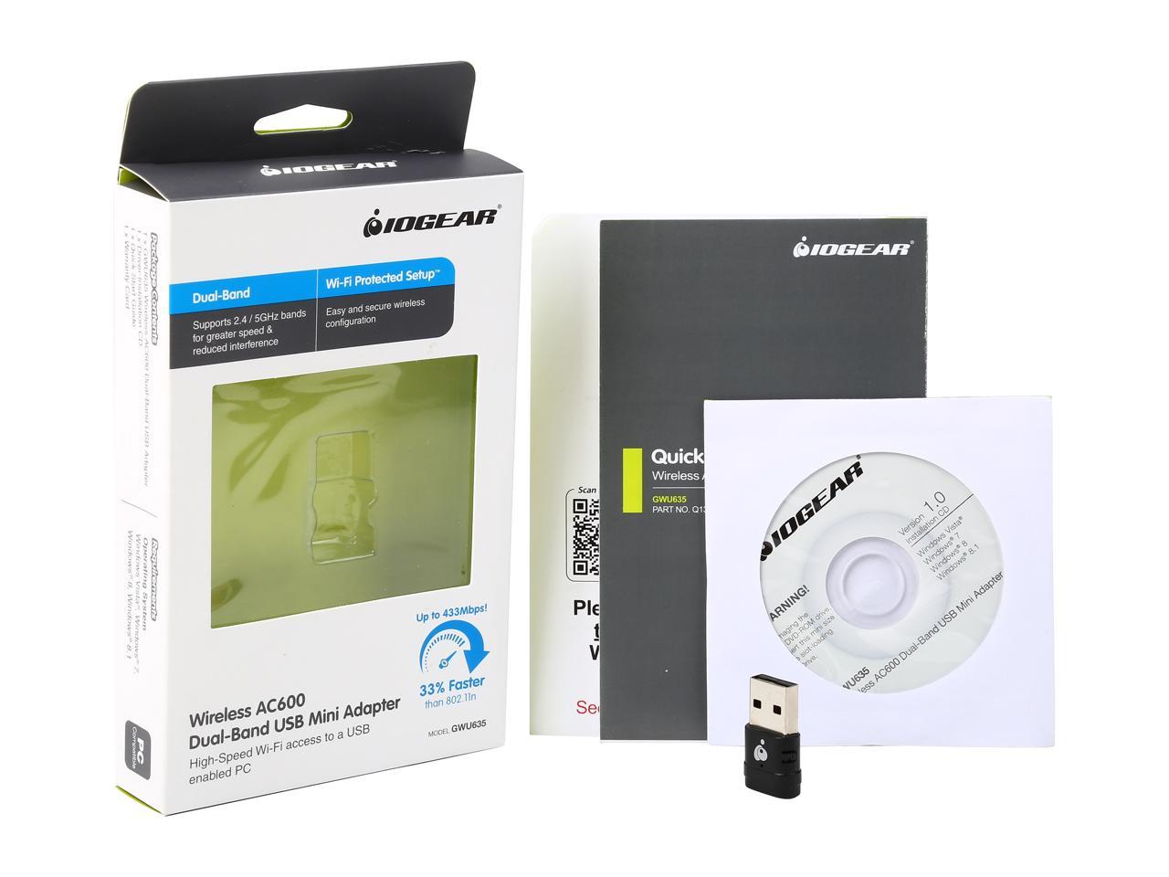 IOGEAR GWU635 Mini Wireless AC600 Dual-Band USB Transmitter