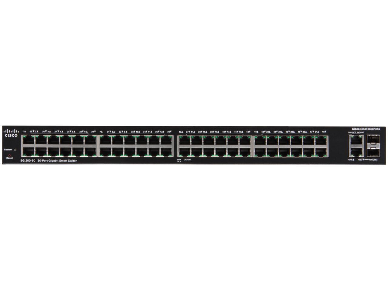 Cisco Small Business 200 Series SLM2048T-NA Smart SG200-50 Gigabit Switch