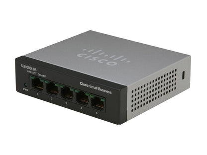 Cisco Small Business 100 Series SG100D-05-NA Unmanaged 5-Port Desktop Gigabit Switch