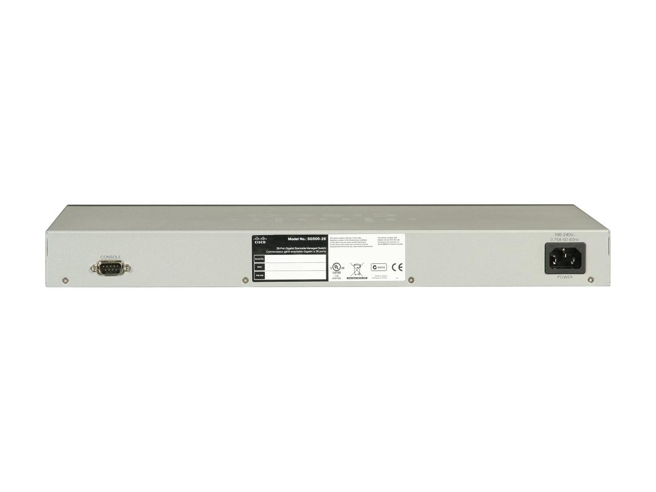 Cisco Small Business 500 Series SG500-28-K9-NA Managed Stackable Gigabit Ethernet Switch