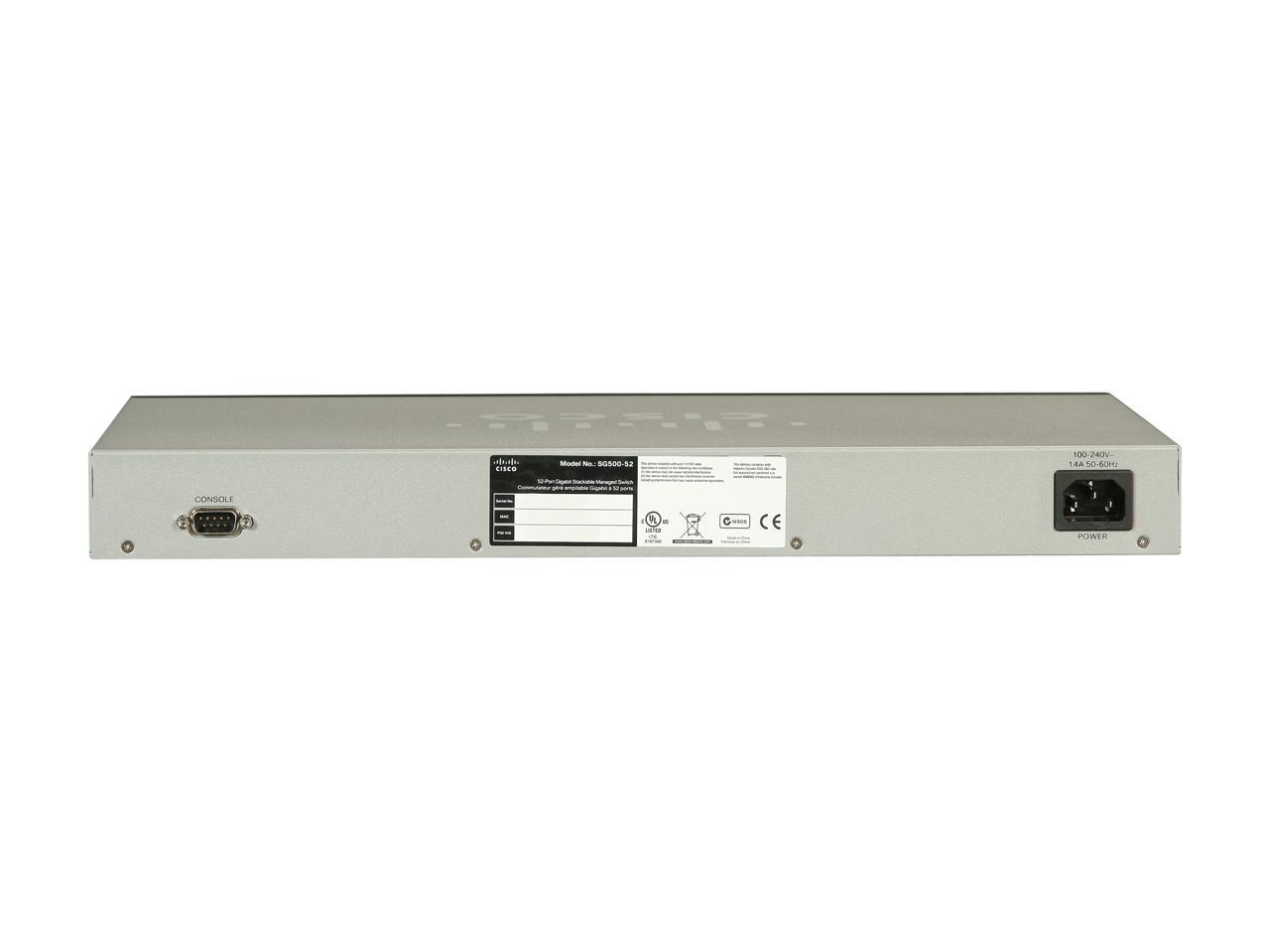 Cisco Small Business 500 Series SG500-52-K9-NA Managed Stackable Gigabit Ethernet Switch