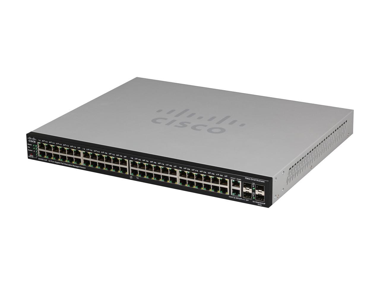 Cisco Small Business 500 Series SG500-52P-K9-NA Managed PoE Stackable Gigabit Ethernet Switch