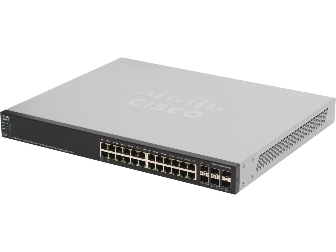 Cisco Small Business 500X Series SG500X-24P-K9-NA Managed PoE Stackable Gigabit Ethernet Switch