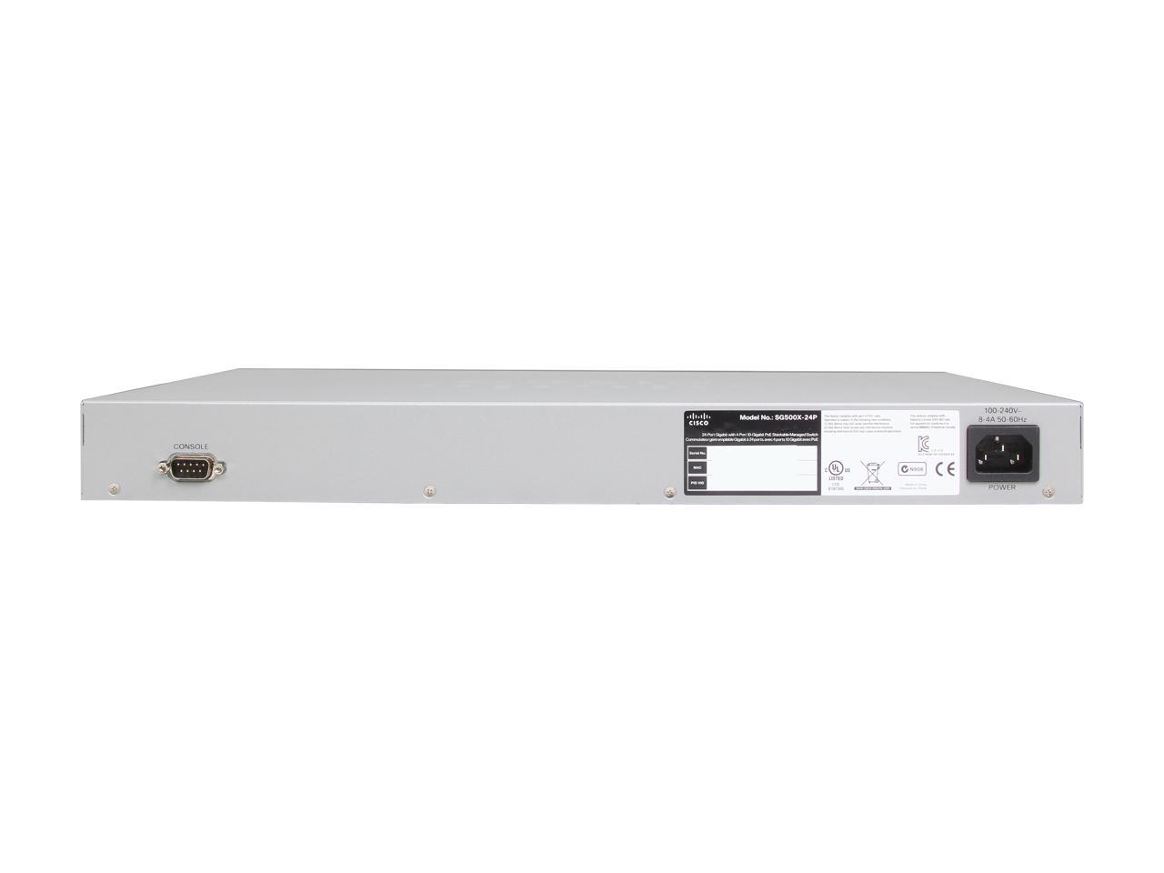 Cisco Small Business 500X Series SG500X-24P-K9-NA Managed PoE Stackable Gigabit Ethernet Switch
