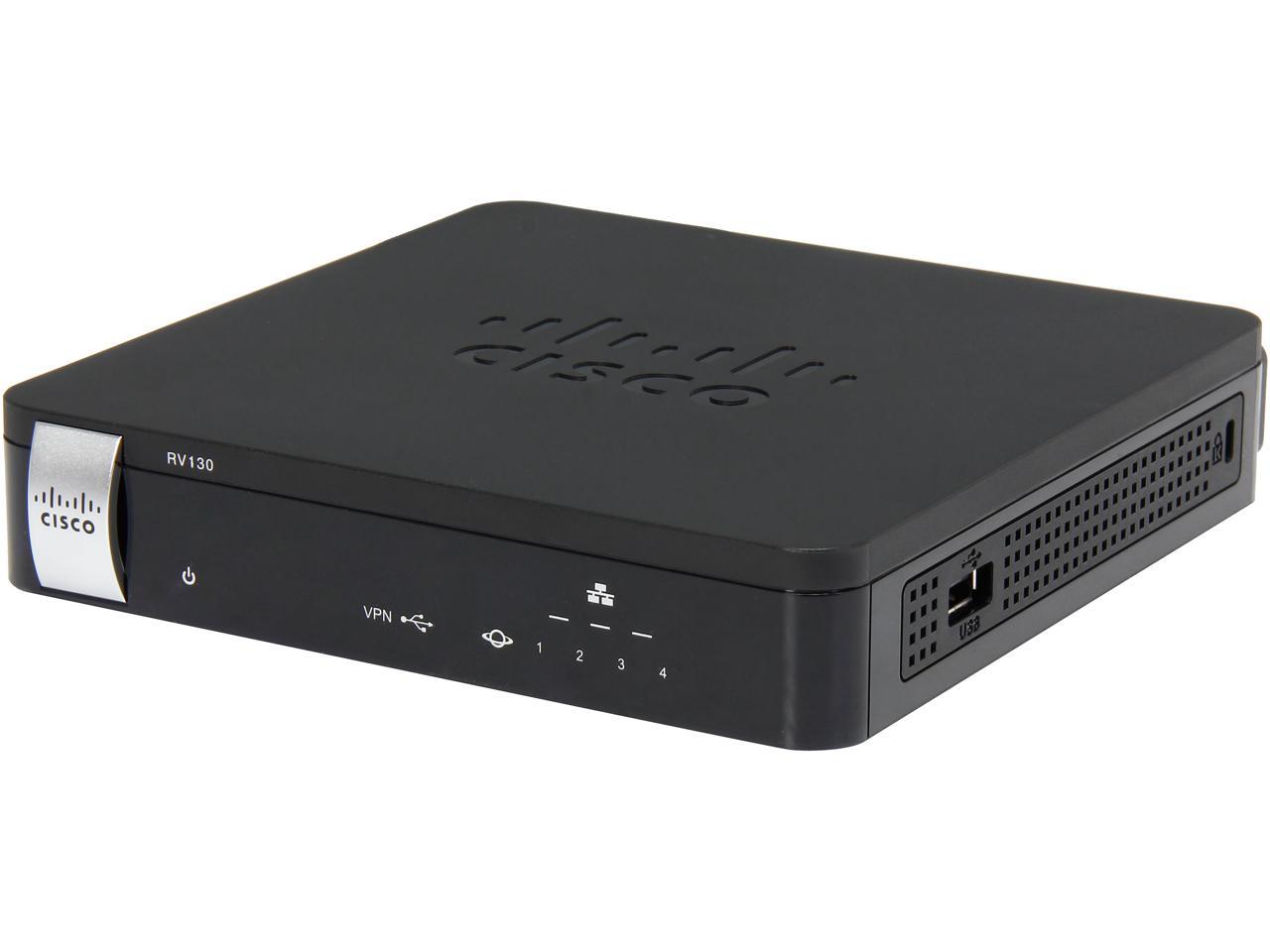 Cisco Small Business RV130-K9-NA VPN Router 1 x 10/100/1000Mbps WAN Ports 4 x 10/100/1000Mbps LAN Ports