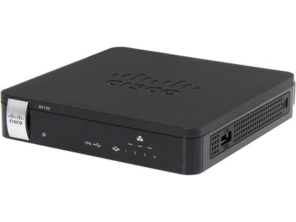 Cisco Small Business RV130-K9-NA VPN Router 1 x 10/100/1000Mbps WAN Ports 4 x 10/100/1000Mbps LAN Ports