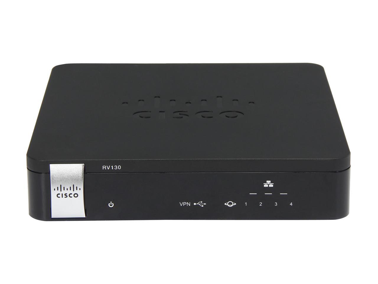 Cisco Small Business RV130-K9-NA VPN Router 1 x 10/100/1000Mbps WAN Ports 4 x 10/100/1000Mbps LAN Ports