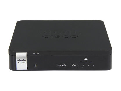 Cisco Small Business RV130-K9-NA VPN Router 1 x 10/100/1000Mbps WAN Ports 4 x 10/100/1000Mbps LAN Ports