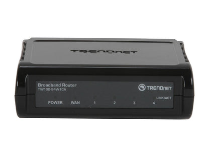 TRENDnet TW100-S4W1CA DSL/Cable Broadband Router 1 x 10/100Mbps WAN Ports 4 x 10/100Mbps LAN Ports
