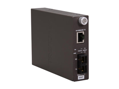 TRENDnet TFC-110MSC Multi-Mode Fiber Converter with SC-Type Connector 100M, 200M(Full-Duplex) 1 x 10/100Base-TX 1 x 100Base-FX