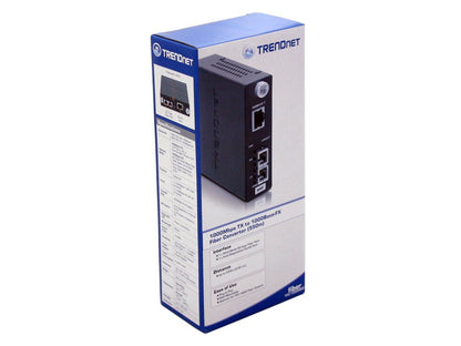 TRENDnet TFC-1000MSC Multi-Mode Fiber Converter with SC-Type Connector 1 Gbps 1x 1000Base-T, 1x 1000Base-SX