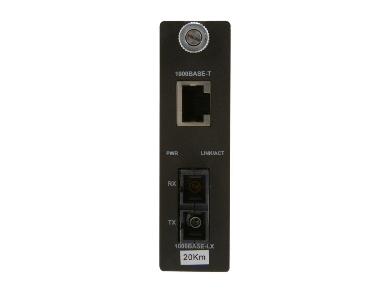 TRENDnet TFC-1000S20 Single-Mode Fiber Converter (20Km) with SC-Type Connector 1 Gbps 1 x 1000Base-T and 1 x 1000Base-LX