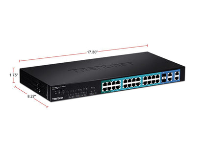 TRENDnet TPE-224WS 28-Port 10/100 Mbps Web Smart PoE+ Switch