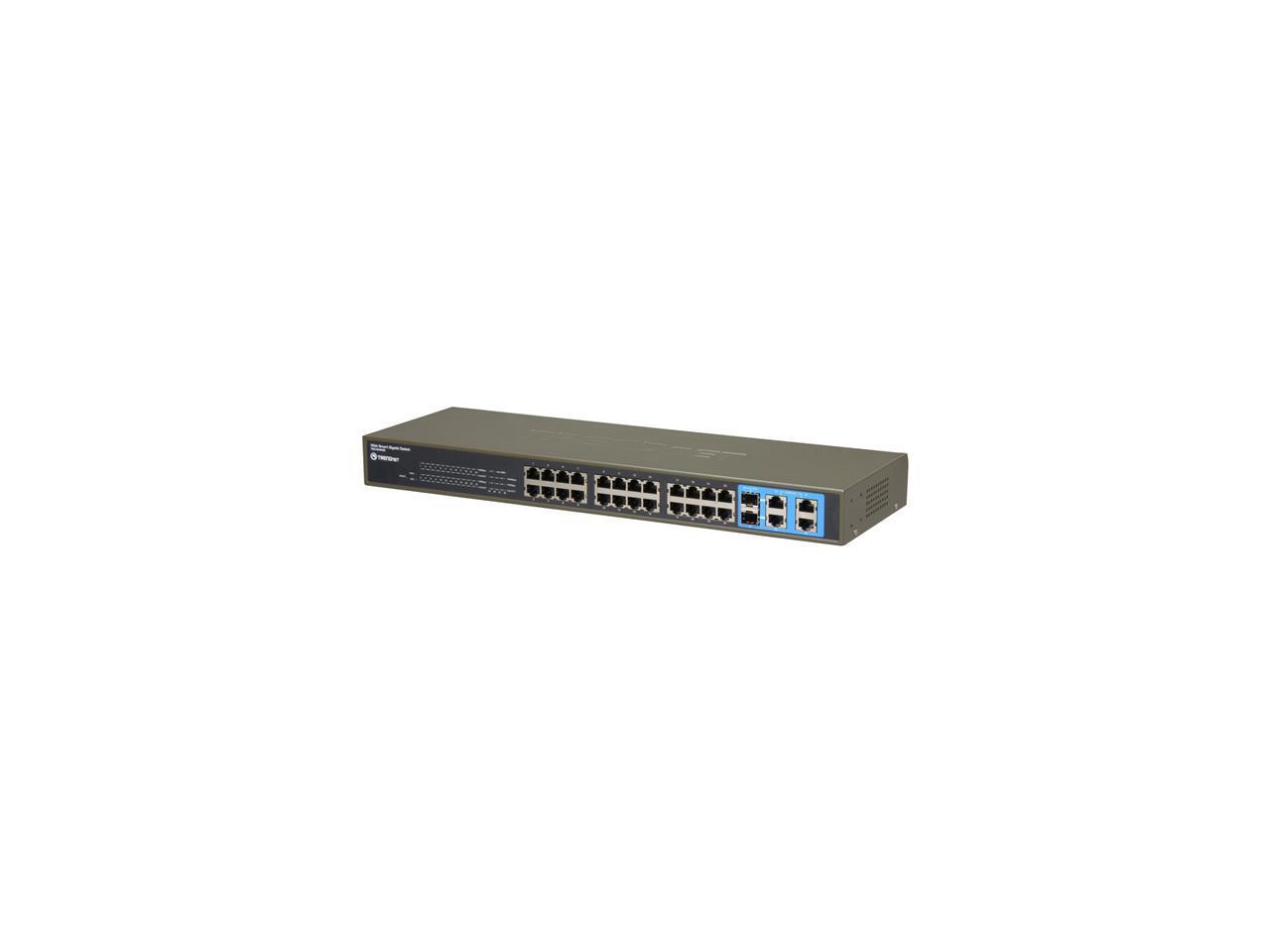 TRENDnet TEG-424WS Smart Web Smart Switch with 2 Mini-GBIC Slots. Limited Life Time Warranty