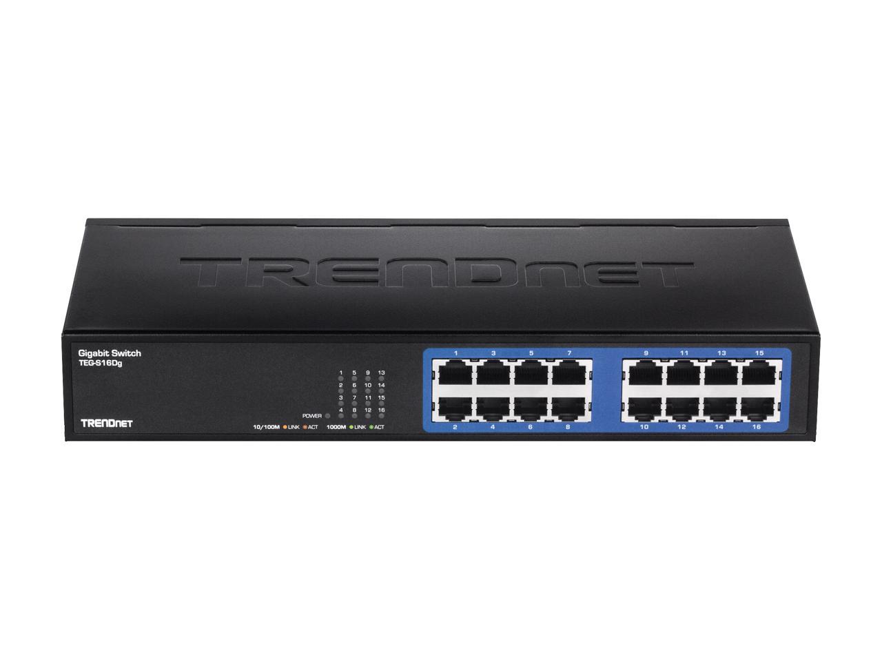TRENDnet TEG-S16DG 16-Port Gigabit GREENnet Desktop Switch