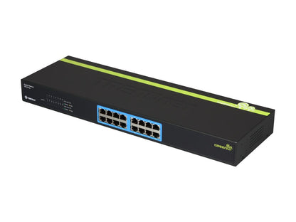 TRENDnet TEG-S16G Unmanaged 16-Port Gigabit GREENnet Switch. Limited Life Time Warranty