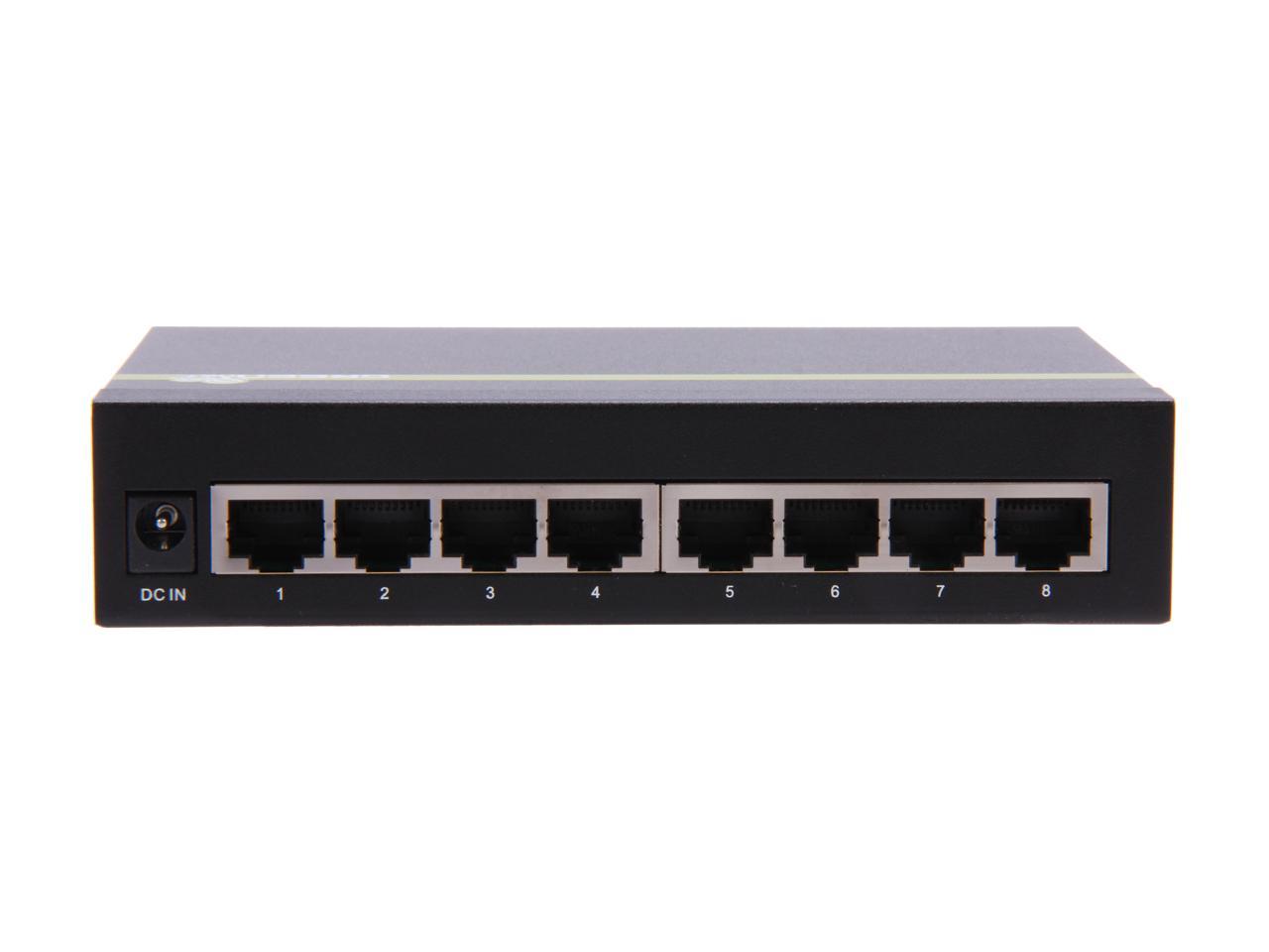 TRENDnet TPE-TG80G Unmanaged 8-Port Gigabit GREENnet PoE+ Switch. Limited Life Time Warranty