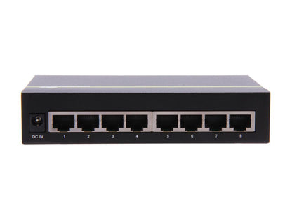 TRENDnet TPE-TG80G Unmanaged 8-Port Gigabit GREENnet PoE+ Switch. Limited Life Time Warranty