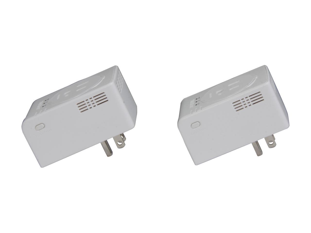 TRENDnet TPL-407E2K Powerline AV500 Nano Adapter Kit with Built-In Outlet, Up to 500Mbps