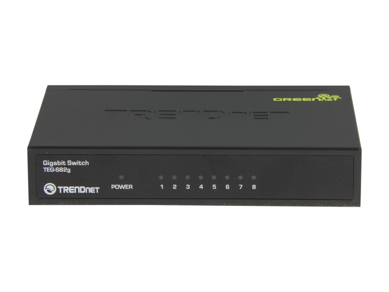 TRENDnet Unmanaged 8-Port Gigabit GREENnet Switch, TEG-S82G (Version v3.1R)