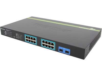 TRENDnet TPE-1620WS Smart 16-Port Gigabit Web Smart PoE+ Switch. Limited Life Time Warranty