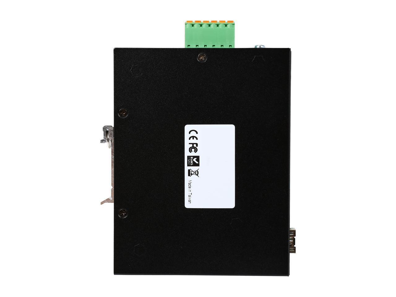 TRENDnet 5-Port Hardened Industrial Gigabit PoE+ DIN-Rail Switch Limited Lifetime Warranty