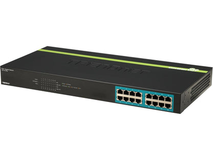 TRENDnet TPE-TG160g 16-port gigabit PoE+ Switch. Limited Life Time Warranty