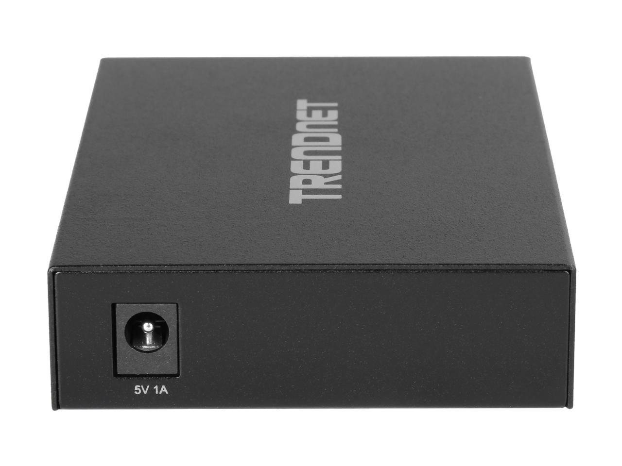 TRENDnet TFC-GMSC 1000Base-T to 1000Base-SX Multi-Mode SC Fiber Converter Gigabit Ethernet: 2000 Mbps (full duplex)Optical fiber: 1.25 Gbps 1 x 10/100/1000 Mbps Auto-MDIX Gigabit port1 x 100/1000 Mbps SC-type multi-mode fiber port