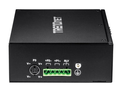 TRENDnet TI-PG102 10-Port Industrial Gigabit PoE+ DIN-Rail Switch Limited Lifetime Warranty
