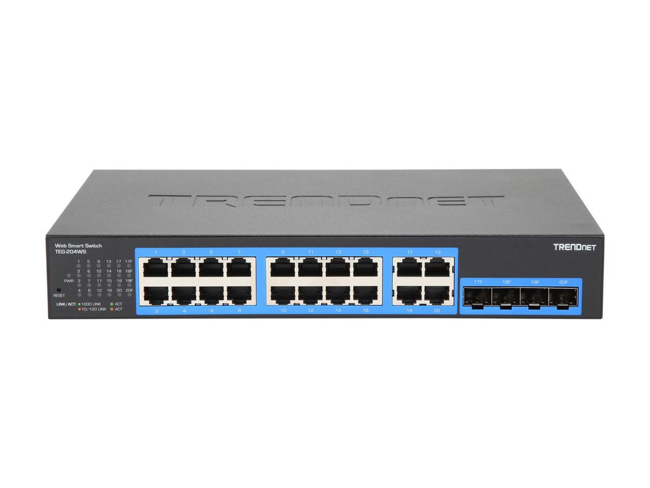 TRENDnet TEG-204WS 20-Port Gigabit Web Smart Switch