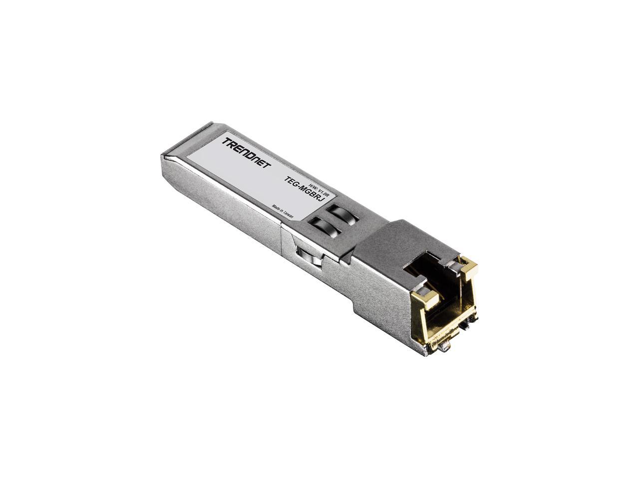 TRENDnet TEG-MGBRJ 1000BASE-T RJ-45 Copper SFP Module 1.25 Gbps SFP MSA CompliantRJ-45