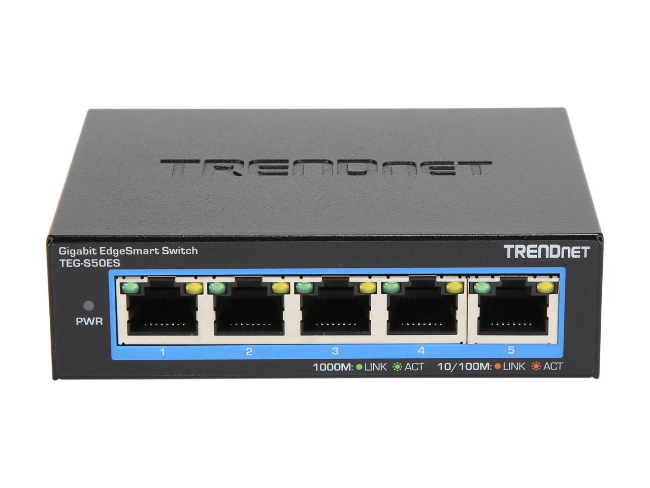 TRENDnet TEG-S50ES (V1.0R) 5-Port Gigabit EdgeSmart Switch