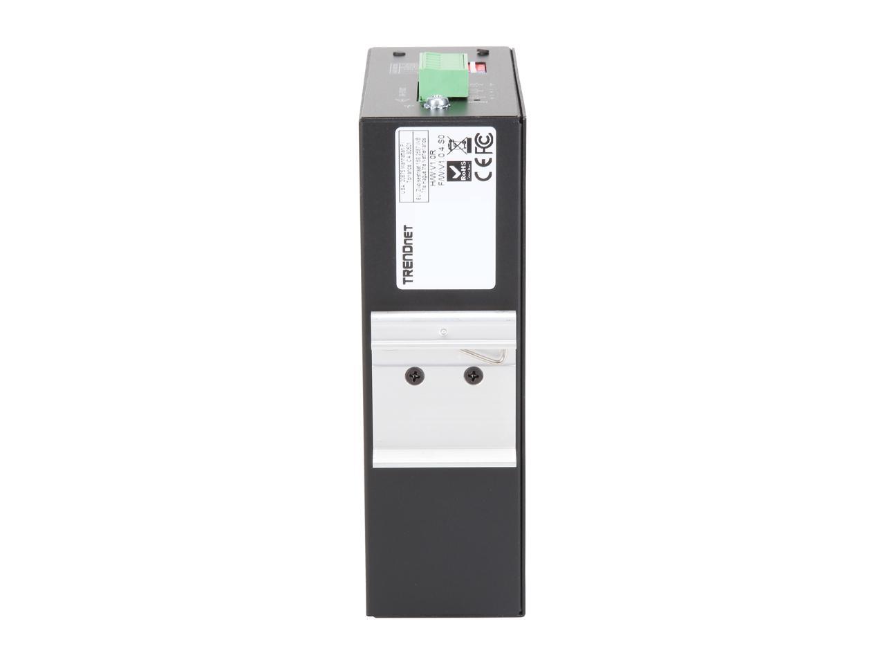 TRENDnet TI-PG102i 10-Port Industrial Gigabit L2 Managed PoE+ DIN-Rail Switch 24-57V