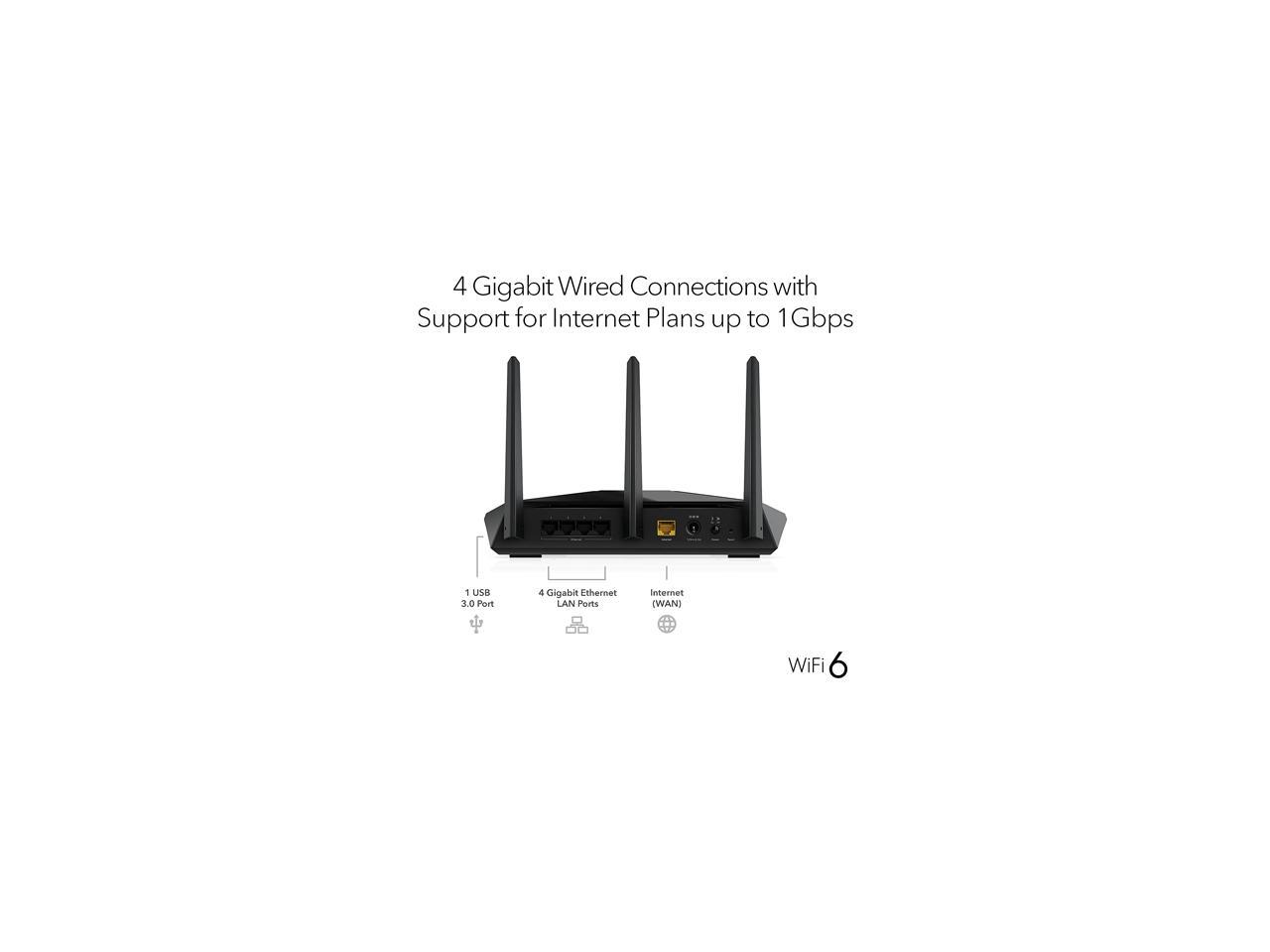 NETGEAR Nighthawk 5-Stream WiFi 6 Router (RAX30) - AX2400 Wireless Speed (Up to 2.4 Gbps) | Up to 2,000 sq. ft. Coverage and 20 Devices