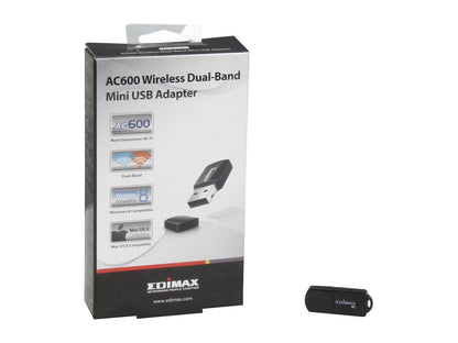 EDIMAX EW-7811UTC AC600 Dual-band USB 2.0 Wireless Mini Adapter, ideally for upgrading Laptop, desktop, Macbook or Ultrabook with 433/150Mbps data rates