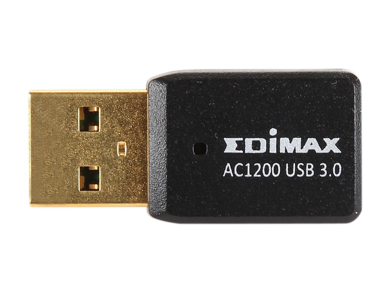 Edimax EW-7822UTC AC1200 Wi-Fi USB 3.0 Mini Size Adapter, Supports Web 2.0, MU-MIMO, Nano Size Lets You Plug It and Forget It, Support Windows, MAC OS