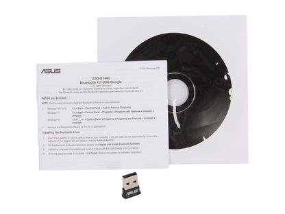 ASUS USB-BT400 USB Adapter w/ Bluetooth Dongle Receiver, Laptop & PC Support, Windows 10 Plug and Play /8/7/XP, Printers, Phones, Headsets, Speakers, Keyboards, Controllers