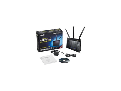 ASUS AC1900 Wi-Fi Dual-band 3x3 Gigabit Wireless Router with AiProtection Network Security Powered by Trend Micro, AiMesh Whole Home Wi-Fi System Compatible (RT-AC68U)