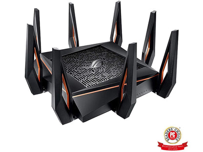 ASUS ROG Rapture GT-AX11000 AX11000 Tri-band 10 Gigabit WiFi Router, AiProtection Lifetime Security by Trend Micro, AiMesh compatible for Mesh Wi-Fi System, Next-Gen Wi-Fi 6, Wireless 802.11Ax