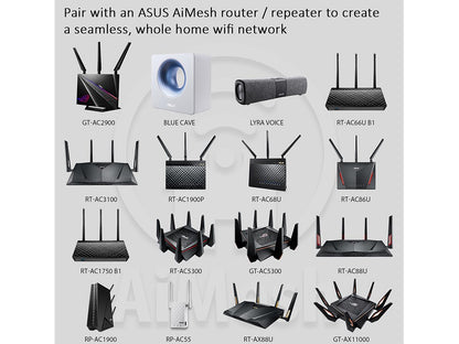 ASUS RT-AC66U B1 AC1750 Dual-Band Wi-Fi Router, AiProtection Lifetime Security by Trend Micro, AiMesh Compatible for Mesh Wi-Fi System