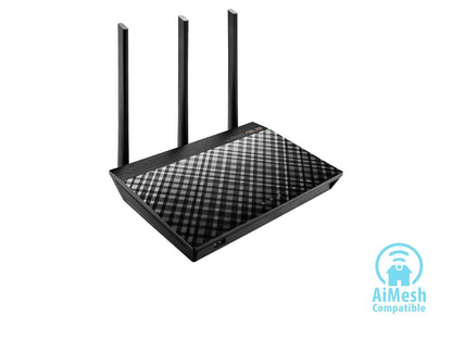 ASUS RT-AC66U B1 AC1750 Dual-Band Wi-Fi Router, AiProtection Lifetime Security by Trend Micro, AiMesh Compatible for Mesh Wi-Fi System