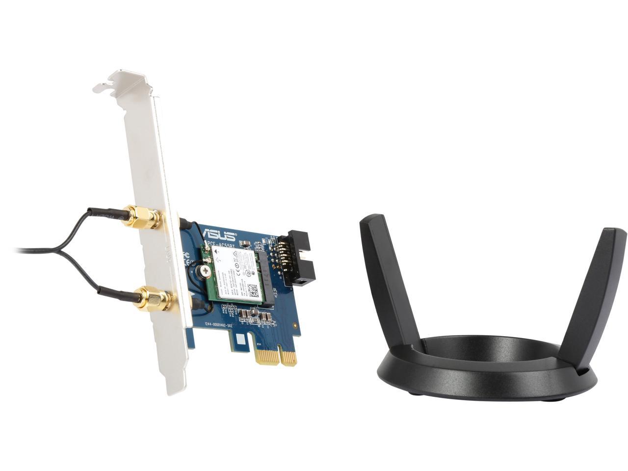 ASUS PCE-AC55BT B1 AC1200 Wireless Bluetooth 4.2 PCIe/Mpcie Adapter