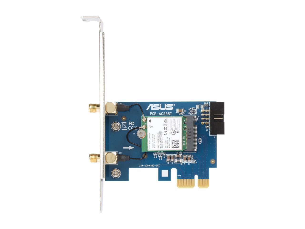 ASUS PCE-AC55BT B1 AC1200 Wireless Bluetooth 4.2 PCIe/Mpcie Adapter