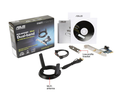 ASUS PCE-AC55BT B1 AC1200 Wireless Bluetooth 4.2 PCIe/Mpcie Adapter
